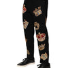 Dolce & Gabbana Black Baroque Royal Men Dress Trouser Pants