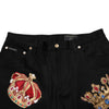 Dolce & Gabbana Black Baroque Royal Men Dress Trouser Pants