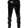 Dolce & Gabbana Black Polyester Mid Waist Men Trouser Pants