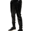 Dolce & Gabbana Black Polyester Mid Waist Men Trouser Pants