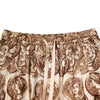 Dolce & Gabbana Beige Coin Print Silk Twill Men Jogger Pants