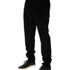 Dolce & Gabbana Black Cotton Men Dress Formal Trouser Pants