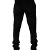 Dolce & Gabbana Black Cotton Men Dress Formal Trouser Pants