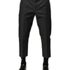 Dolce & Gabbana Gray Blue Cotton 3/4 Chinos Crop Trouser Pants