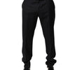 Dolce & Gabbana Black Wool Men Formal Dress Trouser Pants