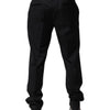 Dolce & Gabbana Black Wool Men Formal Dress Trouser Pants