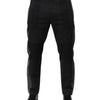 Dolce & Gabbana Black Gray Cotton Dress Formal Trouser Pants