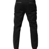 Dolce & Gabbana Black Gray Cotton Dress Formal Trouser Pants