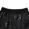 Dolce & Gabbana Black Logo Cotton Bermuda Sweatshorts Shorts