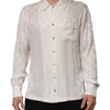 Dolce & Gabbana White Silk DG Logo Print Long Sleeves Shirt