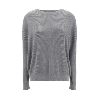 Brunello Cucinelli Gray Cotton Sweatshirt