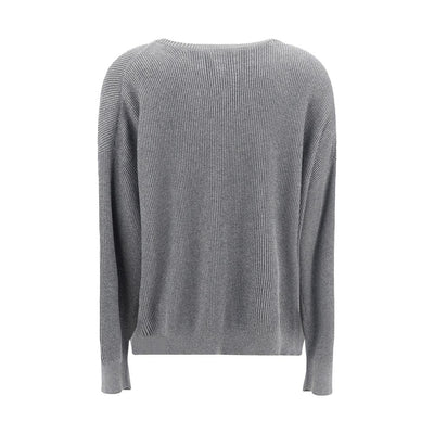Brunello Cucinelli Gray Cotton Sweatshirt