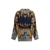 Etro Mehrfarbige Baumwollstrickjacke