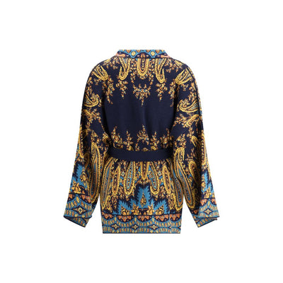 Etro Mehrfarbige Baumwollstrickjacke