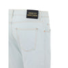 Gucci Blue Cotton Relaxed Fit Jeans