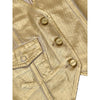Ganni Gold Cotton Sleveless Jacket