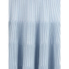 Balmain Light Blue Viscose Mini Skirt