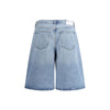 Agolde hellblaue Baumwoll-Bermudashorts