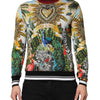 Dolce & Gabbana Tropical Heart Crown Silk Pullover Sweater
