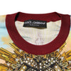 Dolce & Gabbana Tropical Heart Crown Silk Pullover Sweater
