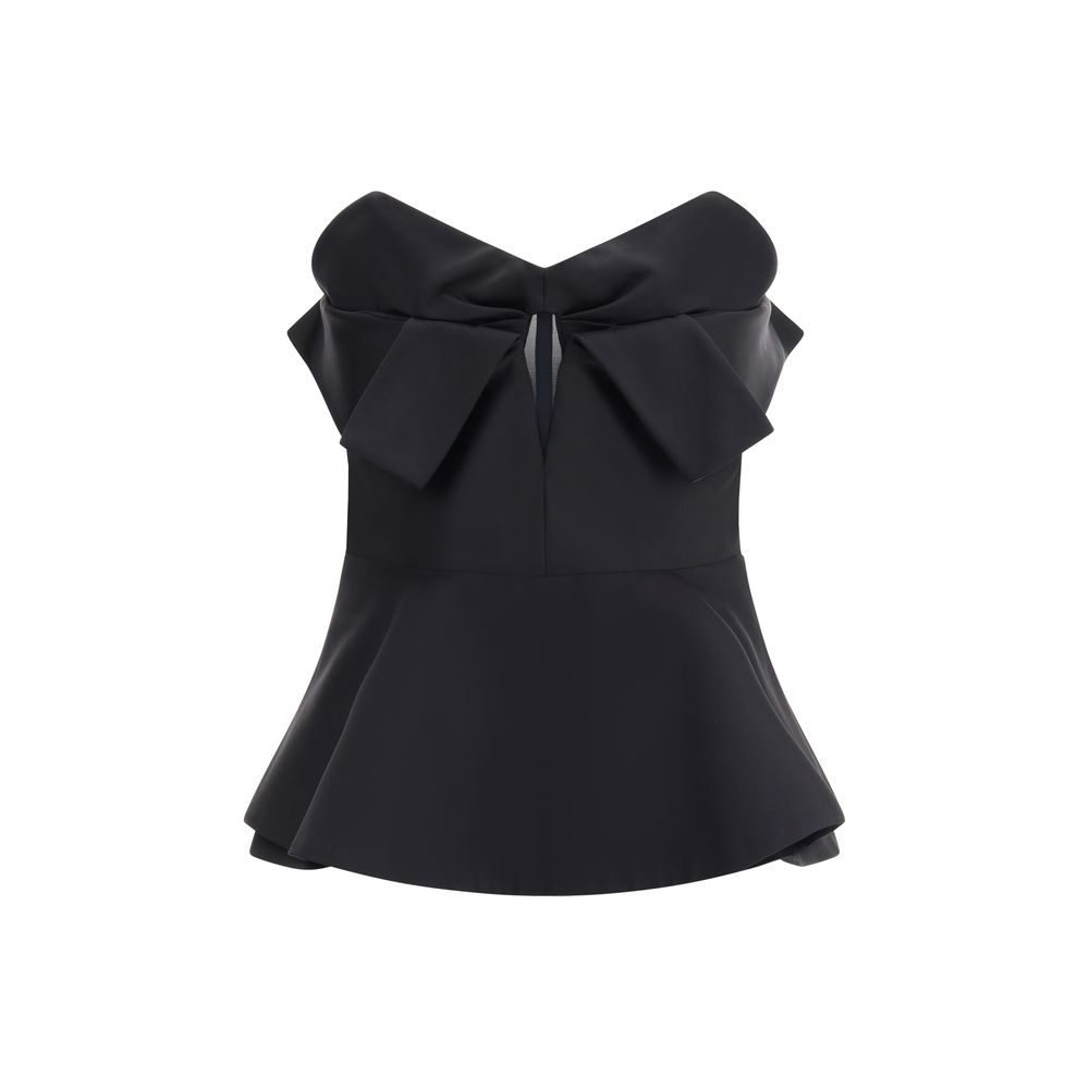 Schwarzes Polyester-Top von Alexander McQueen