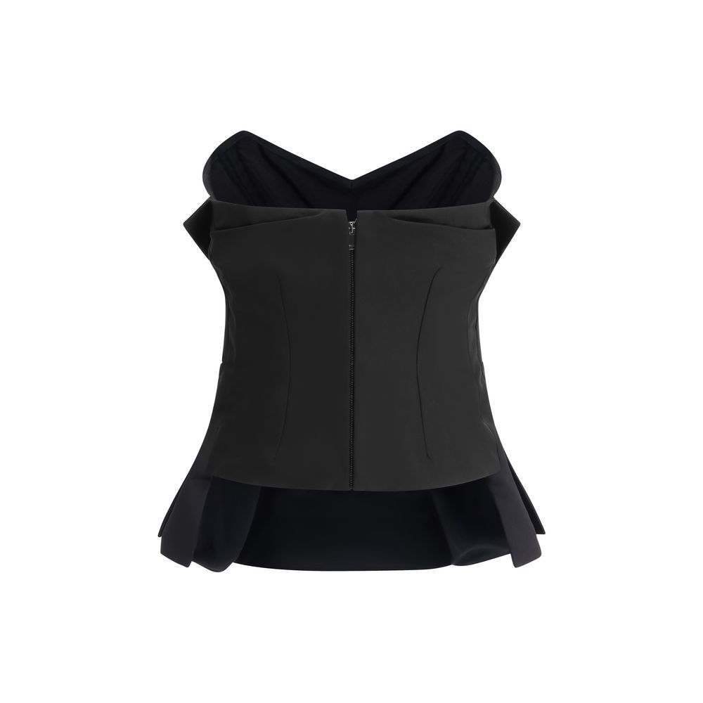 Schwarzes Polyester-Top von Alexander McQueen