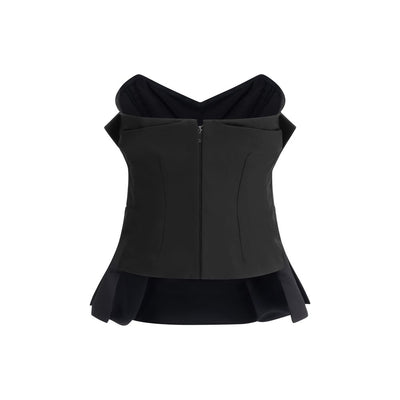 Schwarzes Polyester-Top von Alexander McQueen