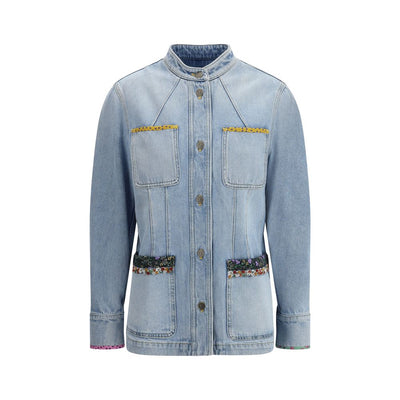 Valentino hellblaue Baumwoll-Jeansjacke