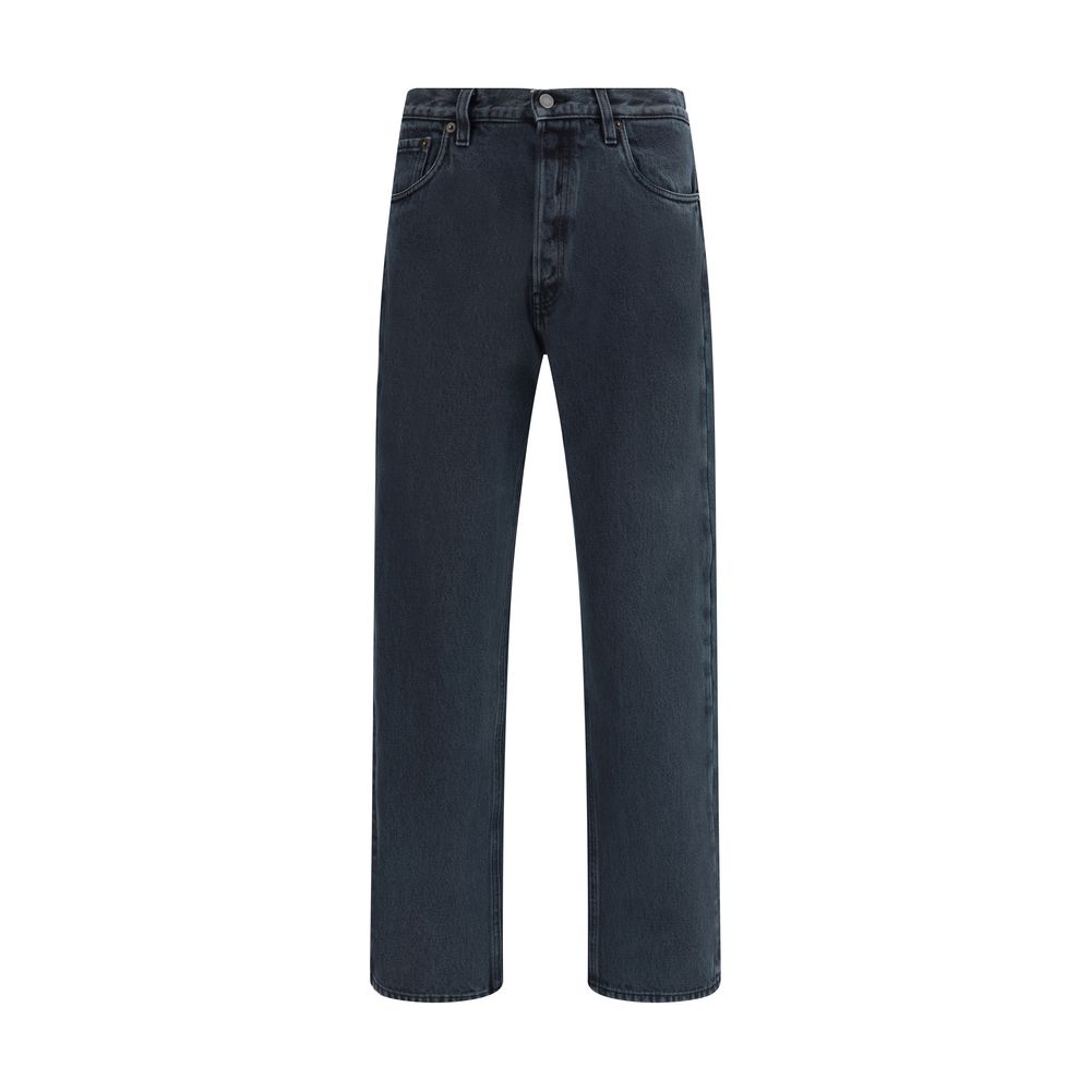 Prada Schwarze Baumwolljeans mit geradem Bein