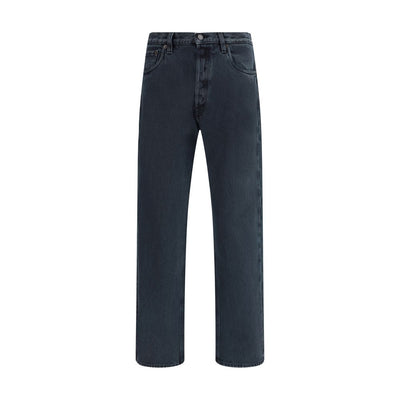 Prada Schwarze Baumwolljeans mit geradem Bein