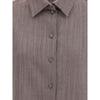 Golden Goose Brown Fleece Wool Dress Shirt