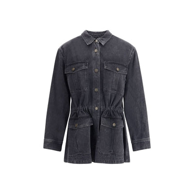 Marant Etoile graue Baumwoll-Jeansjacke