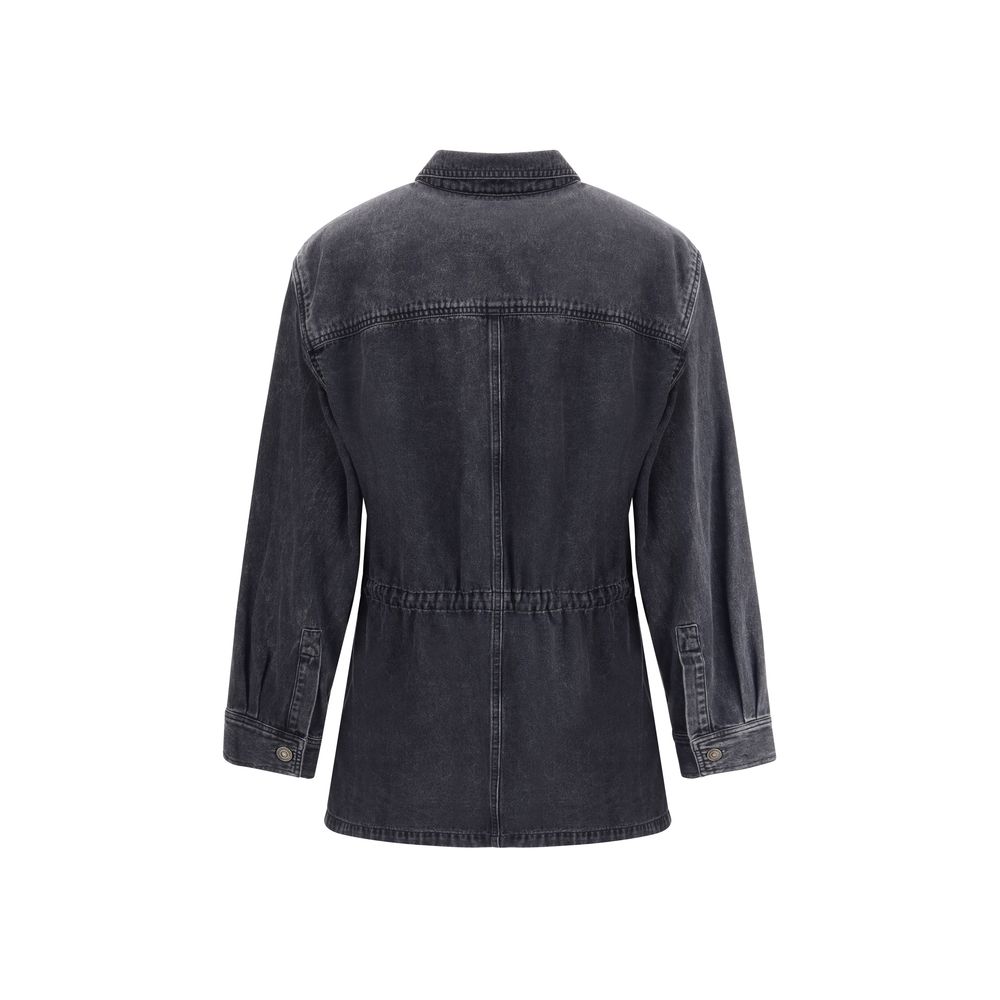 Marant Etoile graue Baumwoll-Jeansjacke