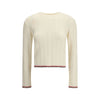Thom Browne Sweatshirt aus cremefarbenem Fleece