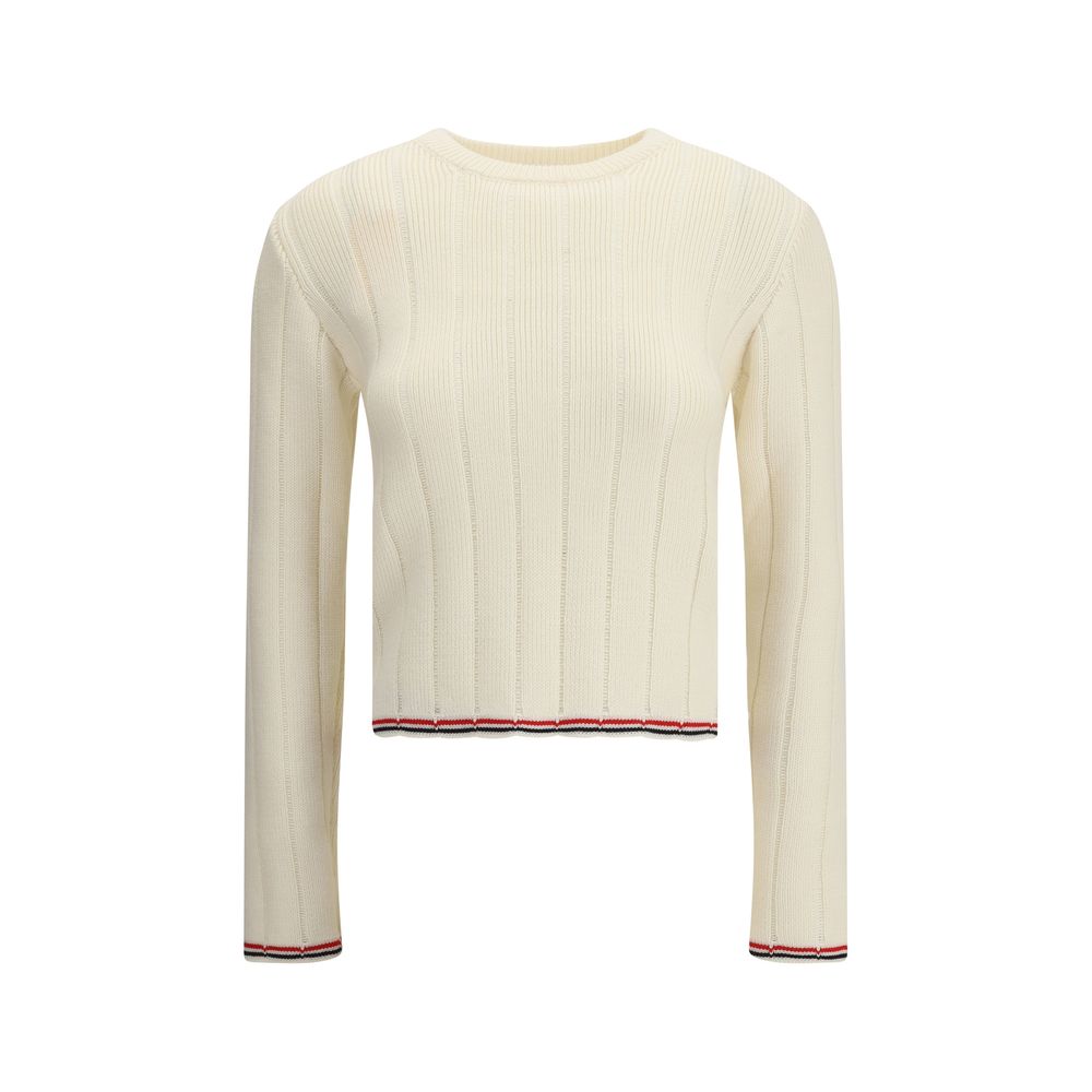 Thom Browne Sweatshirt aus cremefarbenem Fleece