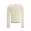 Thom Browne Sweatshirt aus cremefarbenem Fleece