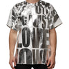 Dolce & Gabbana White Cotton Silver Metallic Slogan Print T-shirt