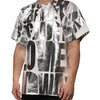 Dolce & Gabbana White Cotton Silver Metallic Slogan Print T-shirt