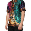 Dolce &amp; Gabbana Hawaiihemd aus mehrfarbiger Seide mit Tigerprint