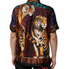 Dolce &amp; Gabbana Hawaiihemd aus mehrfarbiger Seide mit Tigerprint