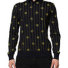 Dolce & Gabbana Black Logo Jacquard Knitted Polo Shirt T-shirt