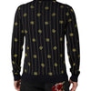 Dolce & Gabbana Black Logo Jacquard Knitted Polo Shirt T-shirt