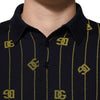 Dolce & Gabbana Black Logo Jacquard Knitted Polo Shirt T-shirt