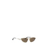 Alexander McQueen Sonnenbrille aus goldenem Metall