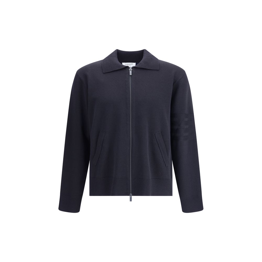 Thom Browne Strickjacke aus blauem Fleece