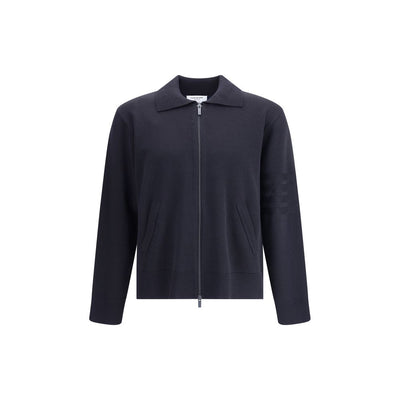 Thom Browne Strickjacke aus blauem Fleece