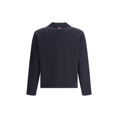 Thom Browne Strickjacke aus blauem Fleece