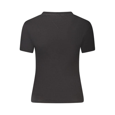 Tommy Hilfiger Black Cotton Women T-Shirt
