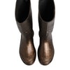 Dolce & Gabbana Metallic Bronze Pull On Rain Boots Shoes