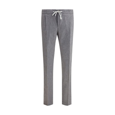 PT Torino Graue Fleece-Woll-Freizeithose